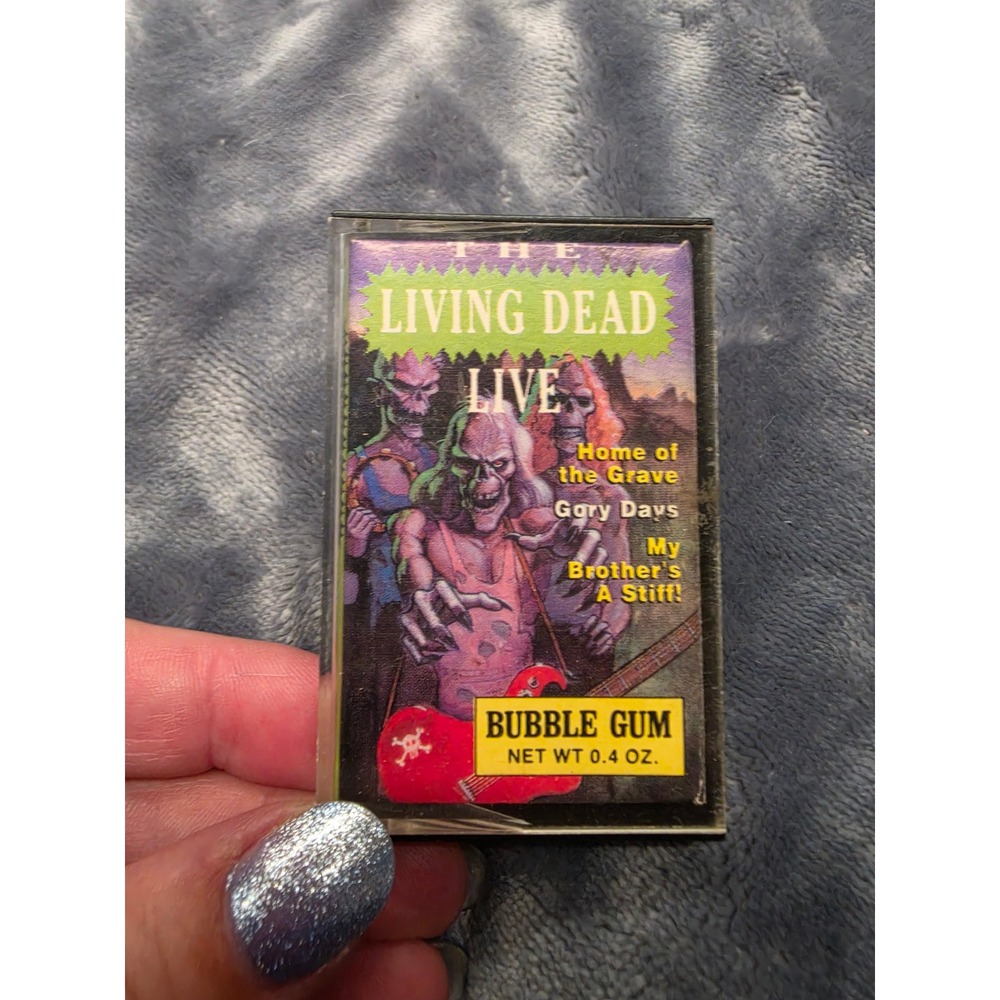 Vintage 1989 Topps Rot n Roll The Living Dead Live Cassette Bubble Gum Case